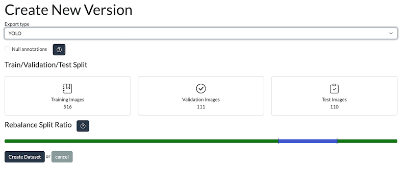 export dataset